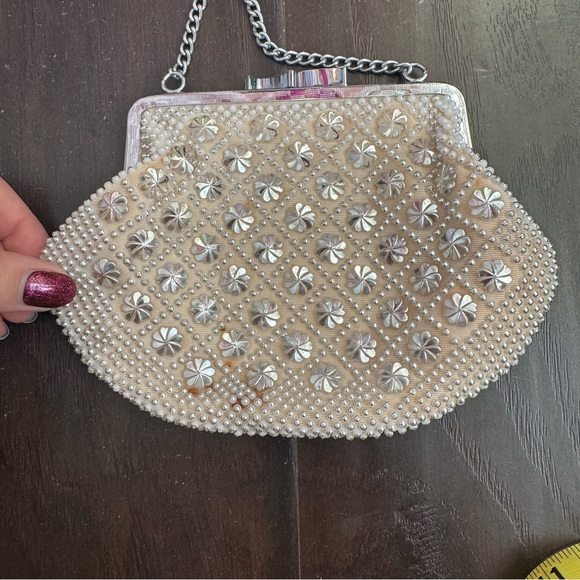 Vintage handmade beaded clutch/mini purse Fairycore glam - Picture 4 of 8